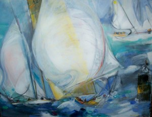 CC5209 Voile de St Tropez 80 Figure: 57.5 x 44.75 inches