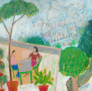 Sarazin NC4063 La grande terrasse 50 cm x 50 cm 20 x 20 inches