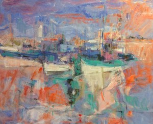 Michèle Lellouche | Nolan-Rankin Galleries - Houston | Bateau de pêche | NR5335 | 20 Figure: 28.75 x 25.5 in.