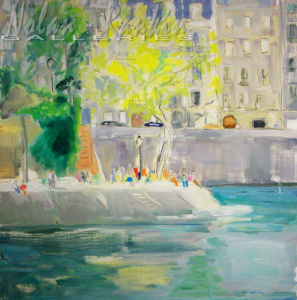 CC5420 la seine 80cm X 80cm: 31.4375 x 31.4375 inches Conchita Conigliano