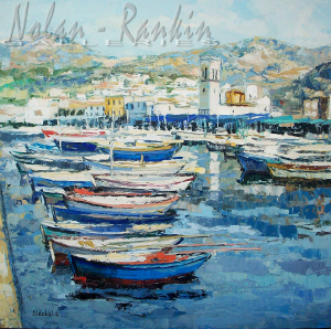 RT5507 Hydra au soleil 100cm x 100cm: 39.375 x 39.375 inches Renée THÉOBALD