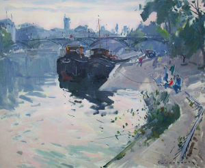 Peniches au Pont des Arts | Paul Jean Anderbouhr