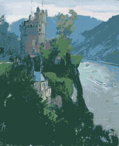 Vieux Chateau au bord du Rhine | Paul Jean Anderbouhr