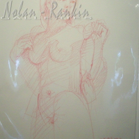 drawing with colored crayon | Nu rose | Paul Ambille | Nolan-Rankin Galleries - Houston