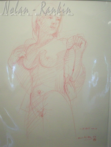 drawing with colored crayon | Nu rose | Paul Ambille