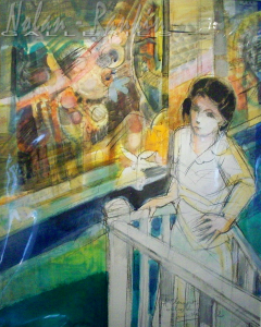 original mixed media on paper | Le Balcon | Paul Ambille