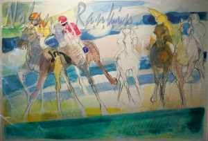 mixed media on paper | En Course | 21.5 X 32 inches | Paul Ambille