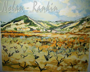 lithograph | Devant les Vignes | Renee Theobald