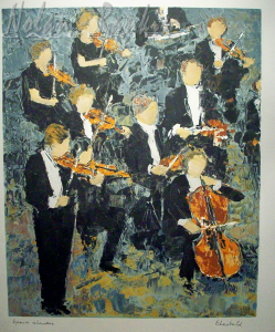 lithograph | Les Cordes | Renee Theobald