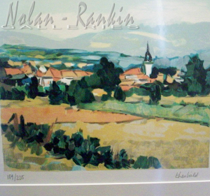 lithograph | Village en Alsace | Renee Theobald