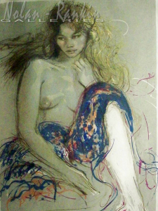 Pecnard | Femme tri coloure | lithograph