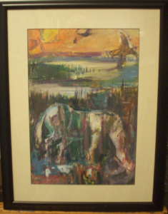 Claude Fregere gouache on paper