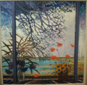 NC046 | Michel-Henry | Oil on Canvas | coquelicot | 100cm x 100cm: 39.5" x 39.5" | Findlay73781