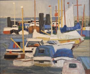 Derrière la Digue by Ginette Rapp, oil on canvas