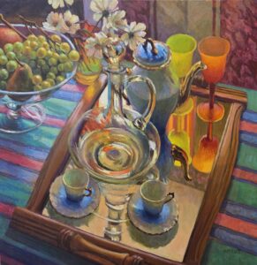Le Miroir by William Michaut, oil on canvas
