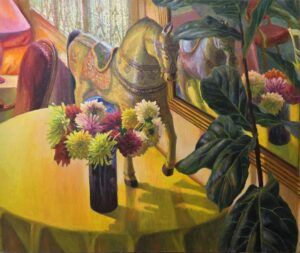 Les Cheveux by William Michaut, oil on canvas