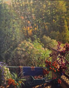 Le Balcon, Automne by William Michaut, oil on canvas