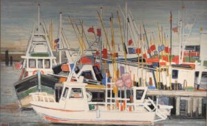 Ouistreham by Ginette Rapp, oil on canvas
