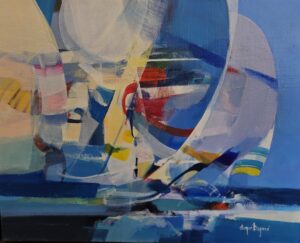 Les Voiles by Ginette Rapp, oil on canvas