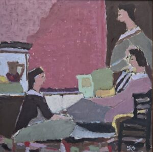 Les Demoiselles by Seigle, oil on canvas