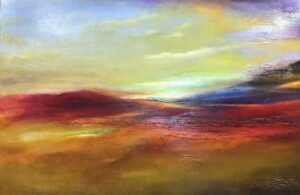 Sunset Paysage by Michael Etheridge, acrylic on canvas