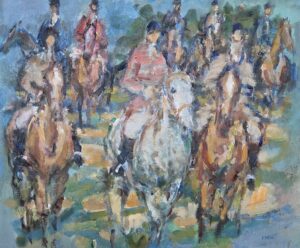 Rothschild Hunt by Jean Even, oil on canvas