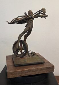 The Mask by Gall, bronze sculpture
