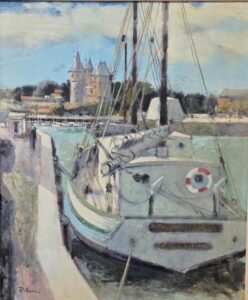 À Pornic by Pierre Neveu, oil on canvas