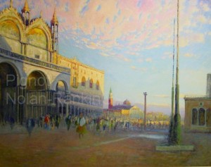 Place St. Marc | NC2300 | 30 Figure: 36.25" x 28.75" | Daniel Pignot | Oil on Canvas