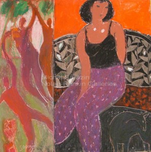 Joyce NC3032 70cm x 70cm: 27.5" x 27.5" Michel Sarazin Oil Pastel