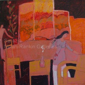 La Cremiere NC3036 70cm x 70cm: 27.5" x 27.5" Michel Sarazin Oil Pastel