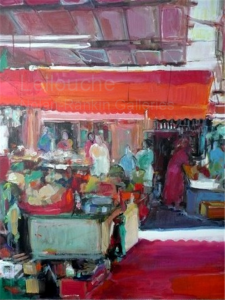 Les Chariots | ML3563 | 30 Figure: 36.25" x 28.75" | Michele Lellouche | Oil on Canvas
