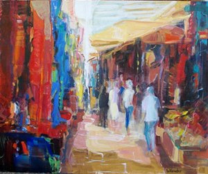 Marche Colore | ML3739 | 25 Figure: 31.75 x 25.5 in. | Michele Lellouche | Oil on Canvas